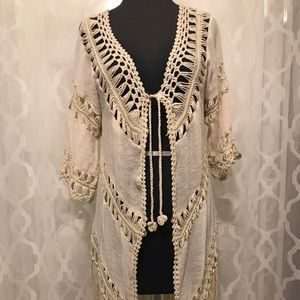 Open front fringe boho wear